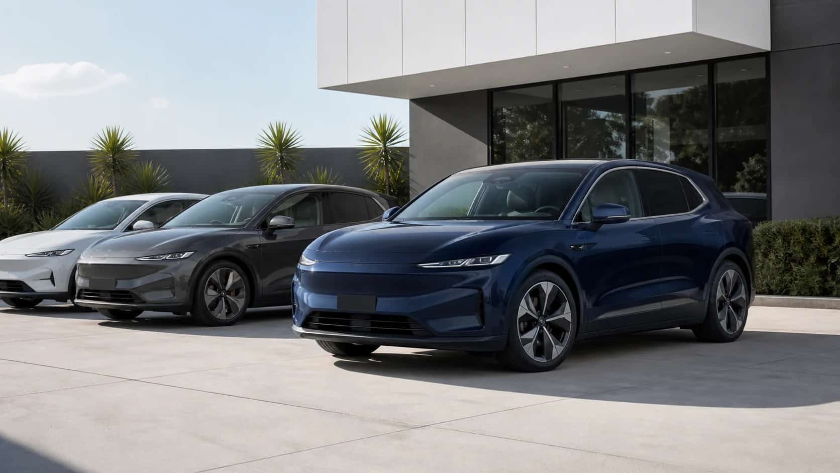 Electric vehicle representing a settled Geely EV finance outcome