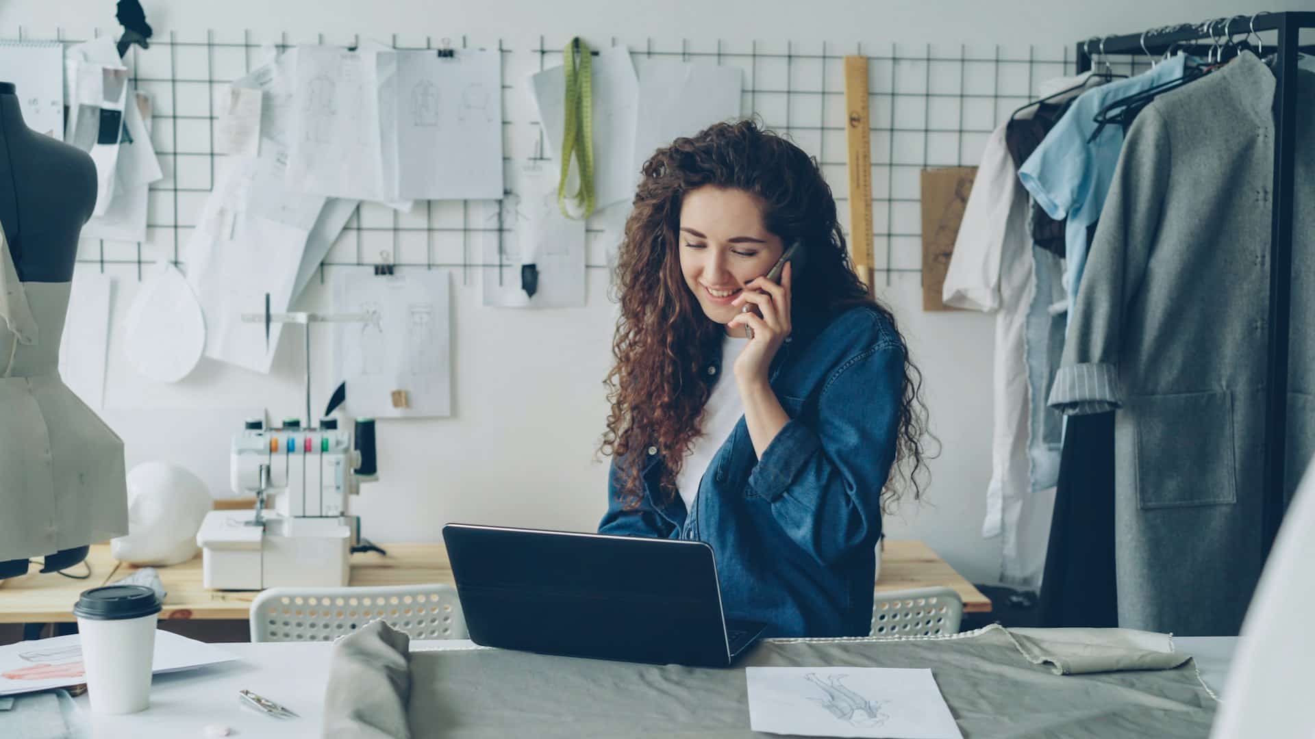 Business owner reviewing finance figures