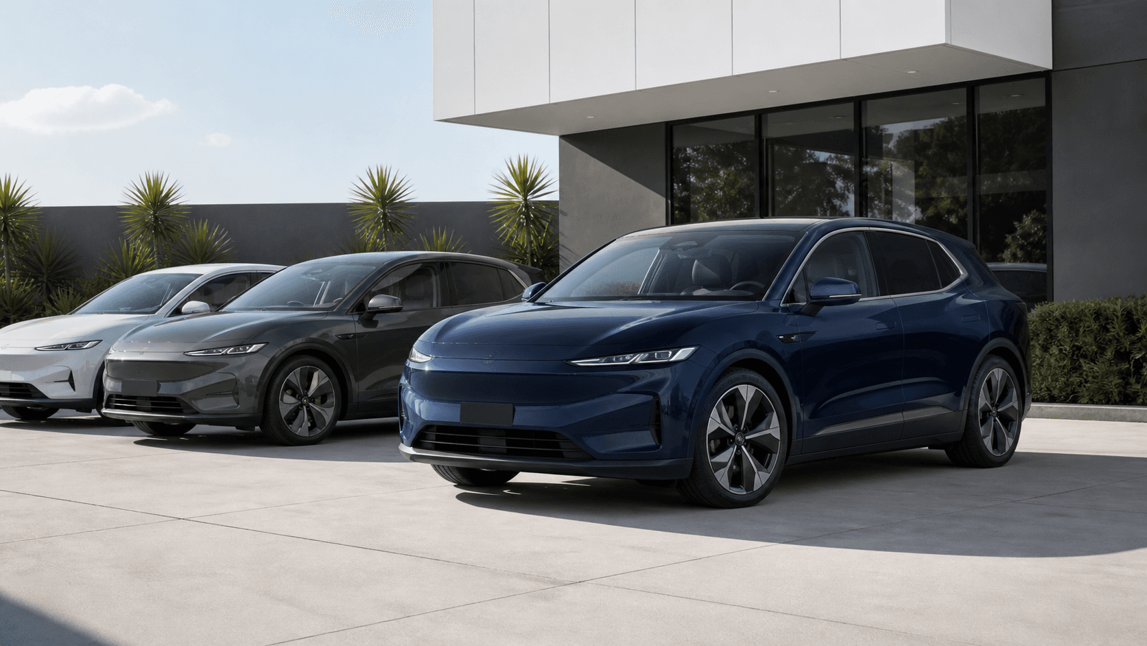 Electric vehicle representing a settled Geely EV finance outcome