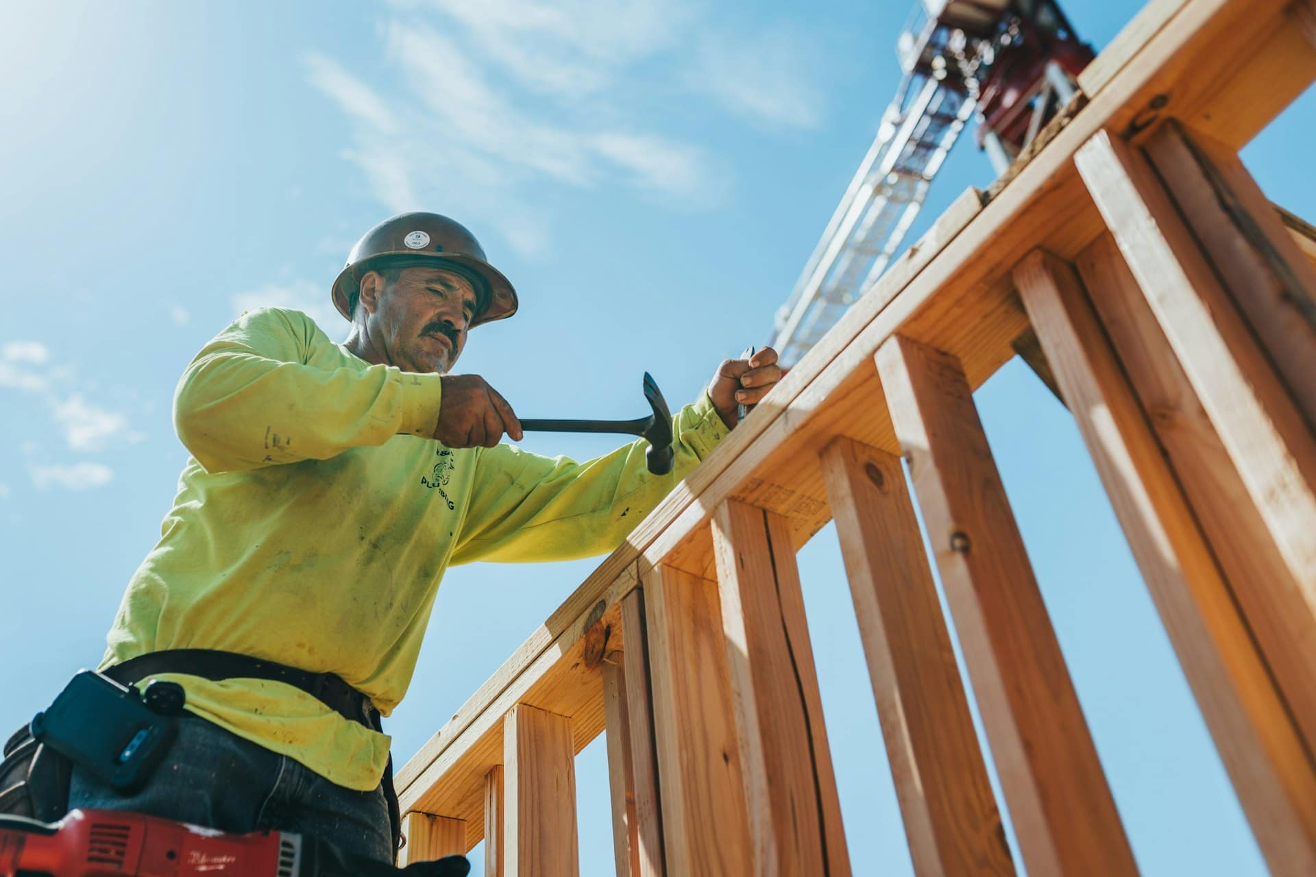 Australian tradespeople working on a construction project