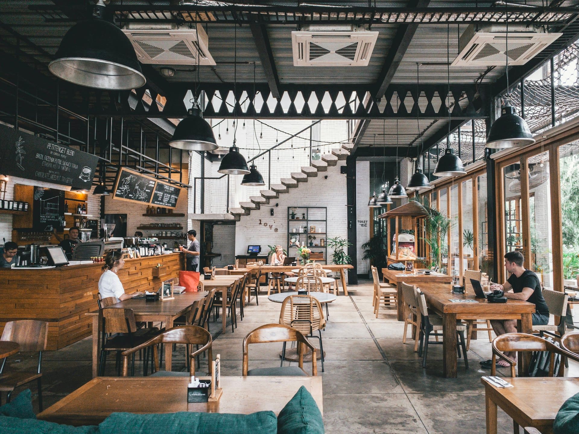 Commercial café equipment representing a settled hospitality facility