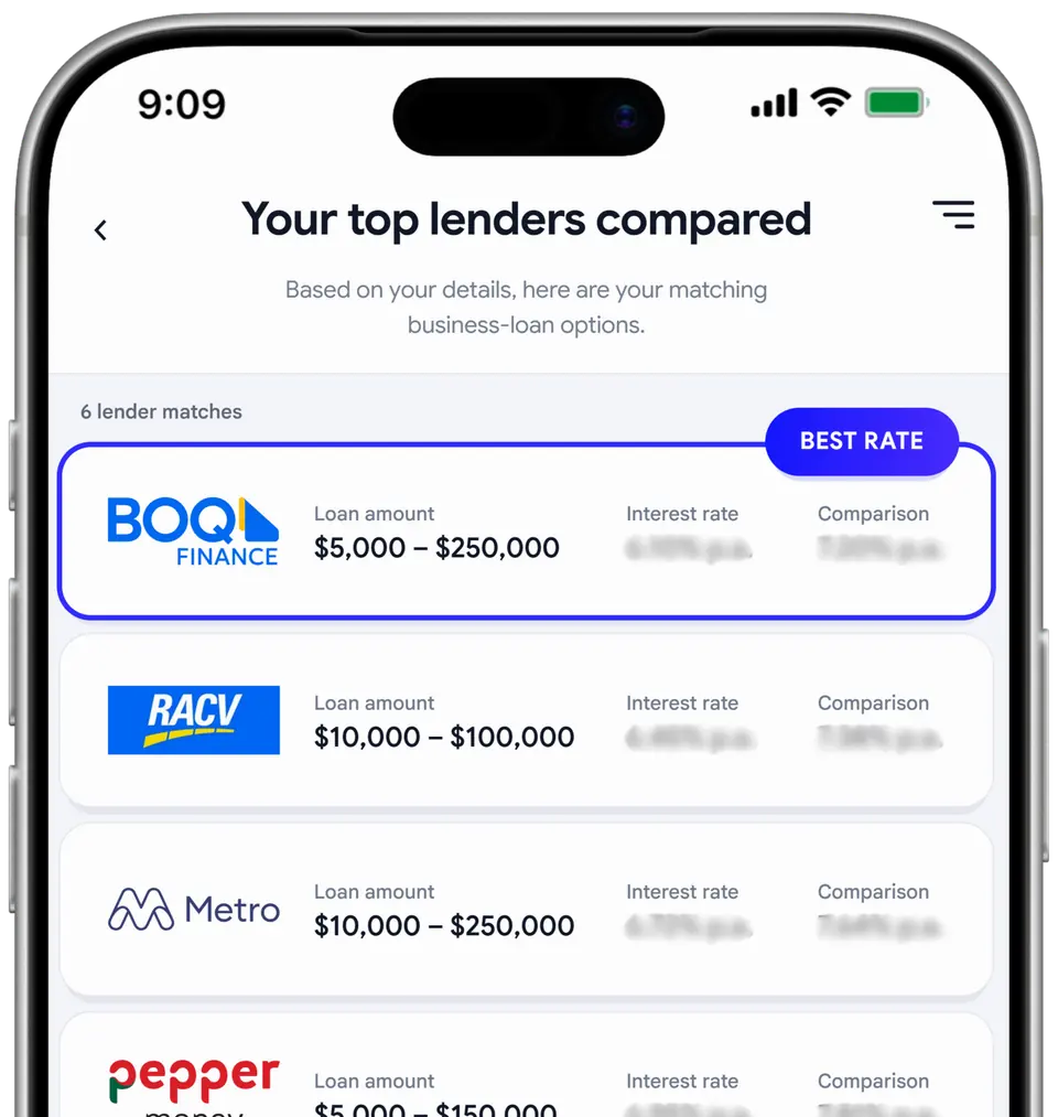 X Lend lender comparison shown on a mobile phone