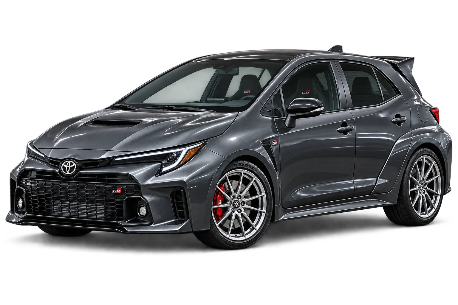 Dark silver Toyota GR Corolla illustrating finance for this type of vehicle or asset