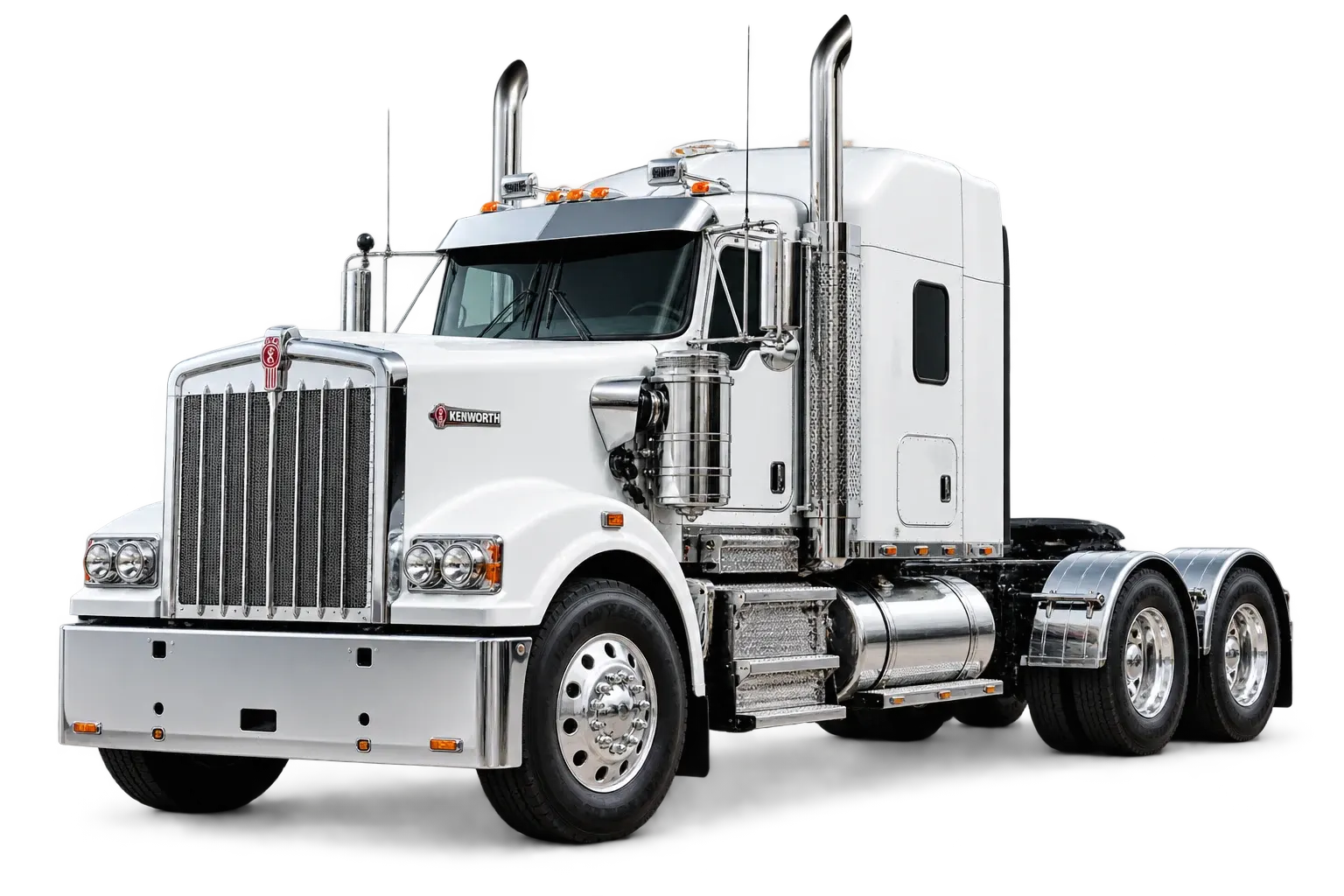 White Kenworth T909 prime mover — illustrative vehicle graphic
